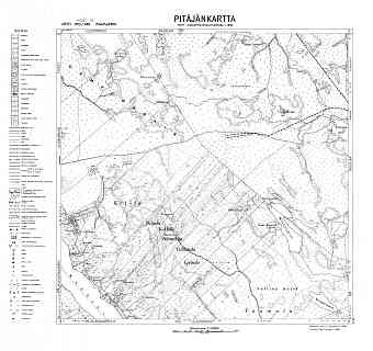 Krasavitsa Lake. Kaukjärvi. Pitäjänkartta 402112. Parish map from 1939