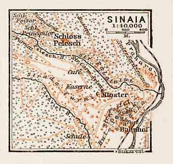 Sinaia town plan, 1914