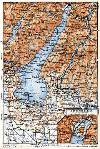 Garda Lake and environs map, 1911