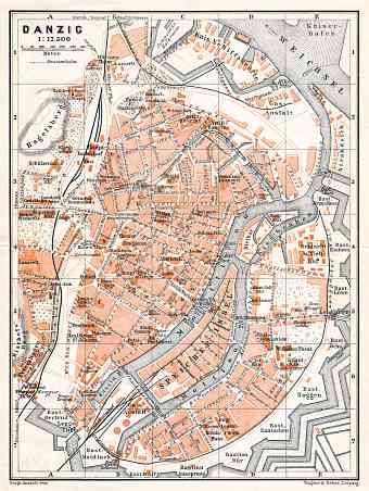 Danzig (Gdańsk) city map, 1906