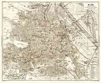 Vienna (Wien) city map, 1911