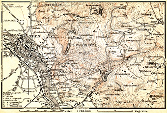 Thun and environs map, 1897