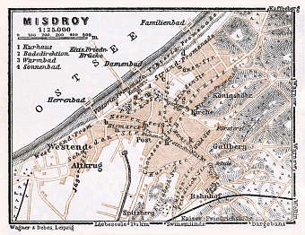 Misdroy (Miedzyzdroje) city map, 1911