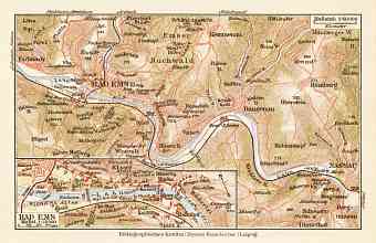 Bad Ems town plan. Environs of Bad Ems, 1927