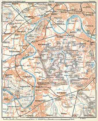 Richmond and Environs map, 1909