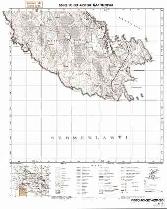 Krasnyj ostrov. Saarenpää. Topografikartta 402101. Topographic map from 1943