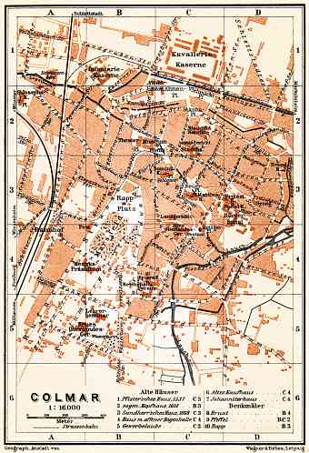 Colmar city map, 1905