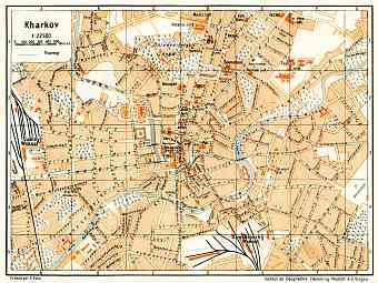 Kharkov (Kharkiv) city map, 1928