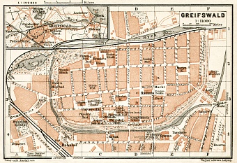 Greifswald city map, 1911