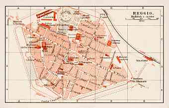 Reggio (Reggio Emilia) city map, 1903