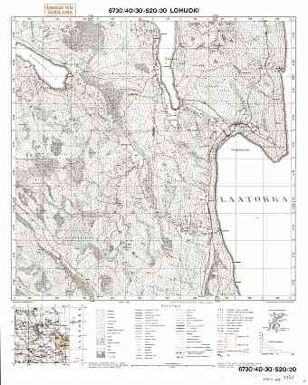 Solovjovo. Lohijoki. Topografikartta 404209. Topographic map from 1937