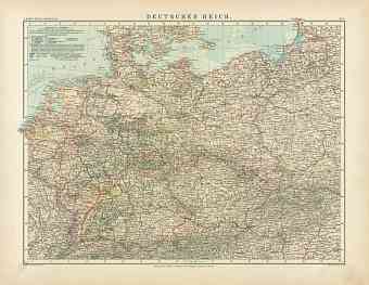 German Empire Map, 1905