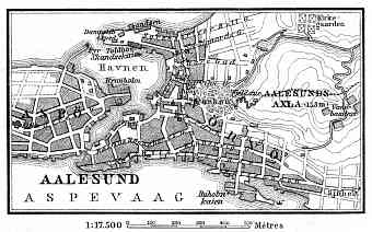 Aalesund (Ålesund) town plan, 1910