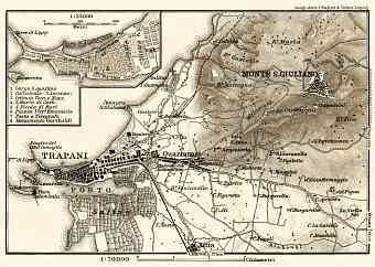 Trapani environs map, 1929