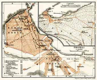 Tripoli (طرابلس‎) city map, 1911