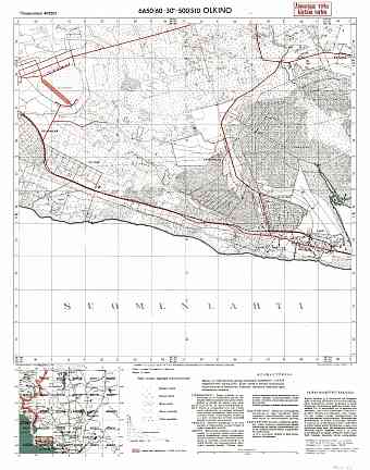 Olgino (St. Petersburg). Olkino. Topografikartta 403201. Topographic map from 1938