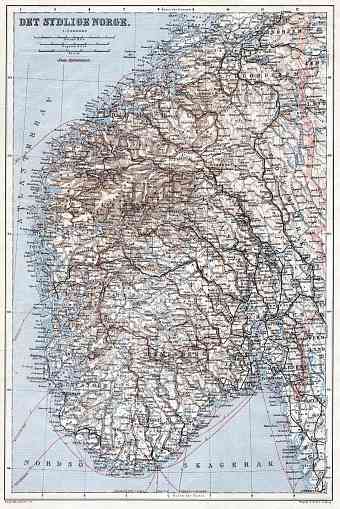 South Norway General Map, 1911