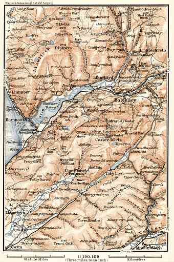 Dolgelley environs map, 1906