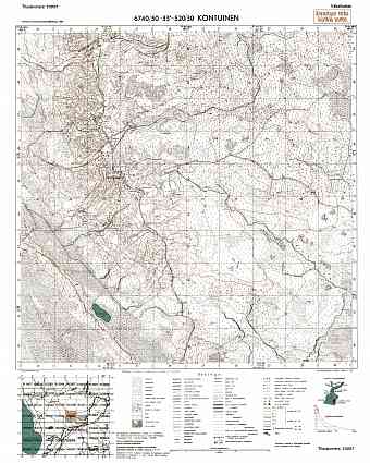 Konduši. Kontuinen. Topografikartta 513107. Topographic map from 1942