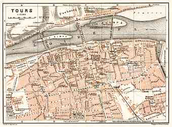 Tours city map, 1909