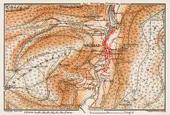 Map of the environs of Wildbad (im Schwarzwald), 1909