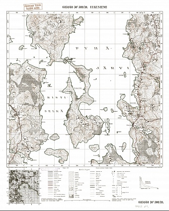 Uukuniemi. Topografikartta 414203. Topographic map from 1940