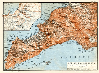 Sorrentine Peninsula map, 1912