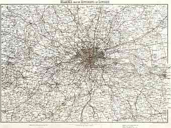 Greater London (Environs of London), 1907