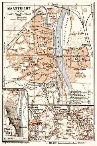 Maastricht city map, 1909