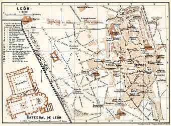 León city map, 1913