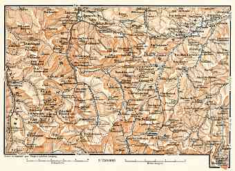 Ossau and Azun River valleys´ map, 1902