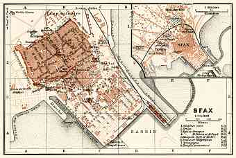 Sfax (صفاقس) city map, 1909