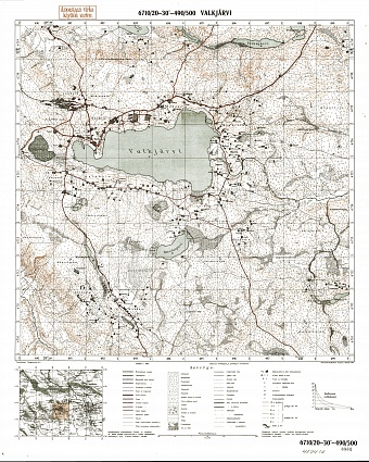 Mitšurinskoje. Valkjärvi. Topografikartta 402410. Topographic map from 1938