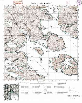 Havus, Isle of. Haavus. Topografikartta 414210. Topographic map from 1927