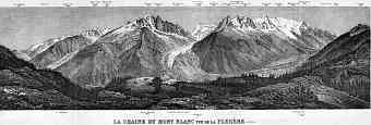 Mont Blanc Chain panorame, 1900