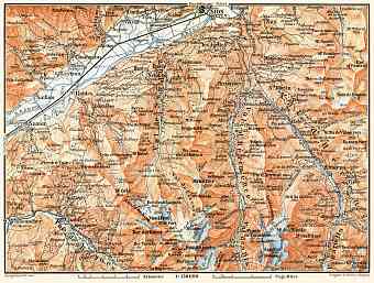 Sothern environs of Sion map, 1897