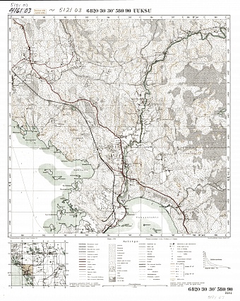 Uuksu. Topografikartta 512103. Topographic map from 1936