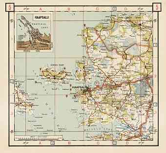 Estonian Road Map, Plate 5: Haapsalu. 1938