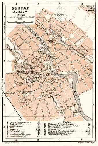 Dorpat (Tartu) city map, 1914