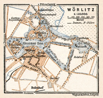 Wörlitz town plan, 1911