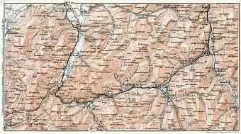 Sarine and Simme Valleys map, 1909