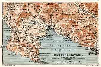 Recco-Chiavari map, 1913