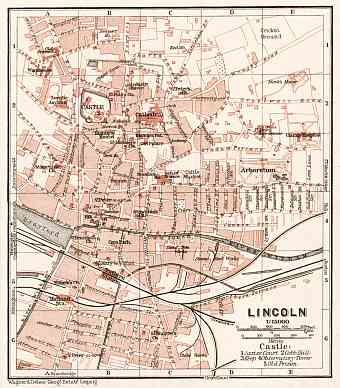 Lincoln city map, 1906