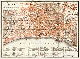 Nice city map, 1913