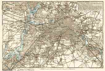 Berlin and environs map, 1910