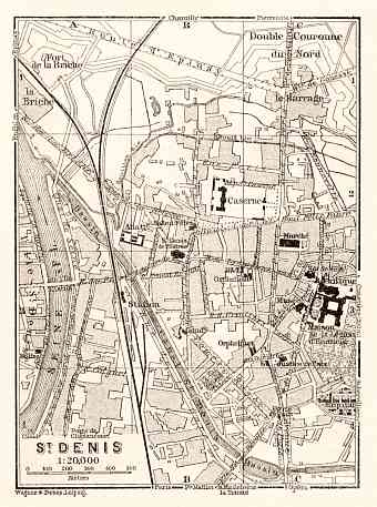 Saint-Denis map, 1910