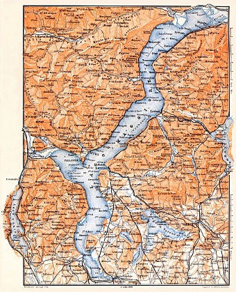 Lake Majeur nearer environs map, 1898