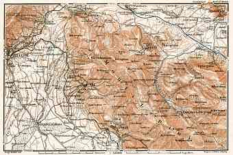 Monti Lepini region map, 1909