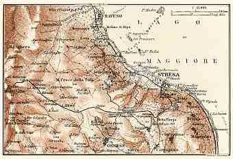 Baveno and Stresa environs map, 1913