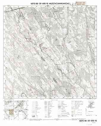 Kovero. Mustaojankangas. Topografikartta 521108. Topographic map from 1940